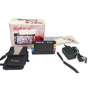 Freedom Scientific RUBY Handheld Video Magnifier Low Vision Aid Case Box READ